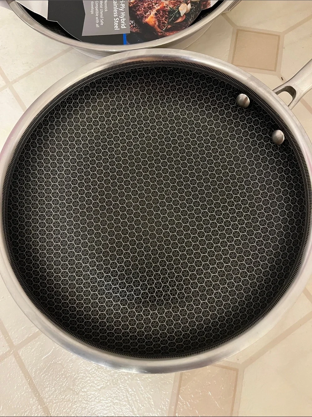 Mainstay 10” Stainless Nonstick In HEXCLAD Vogue NWT